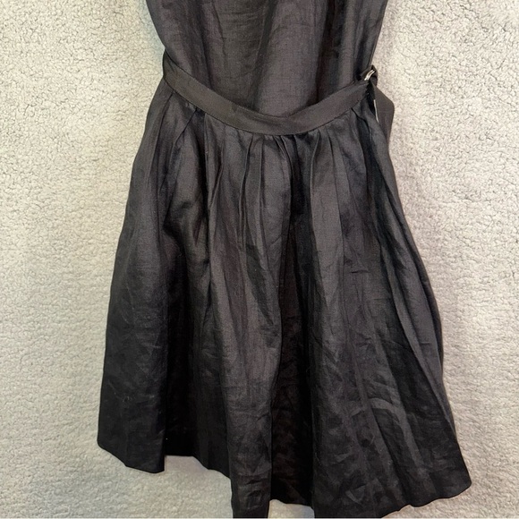 Band Of Outsiders Apron Wrap Mini Raw Hem Black Dress - Picture 10 of 12